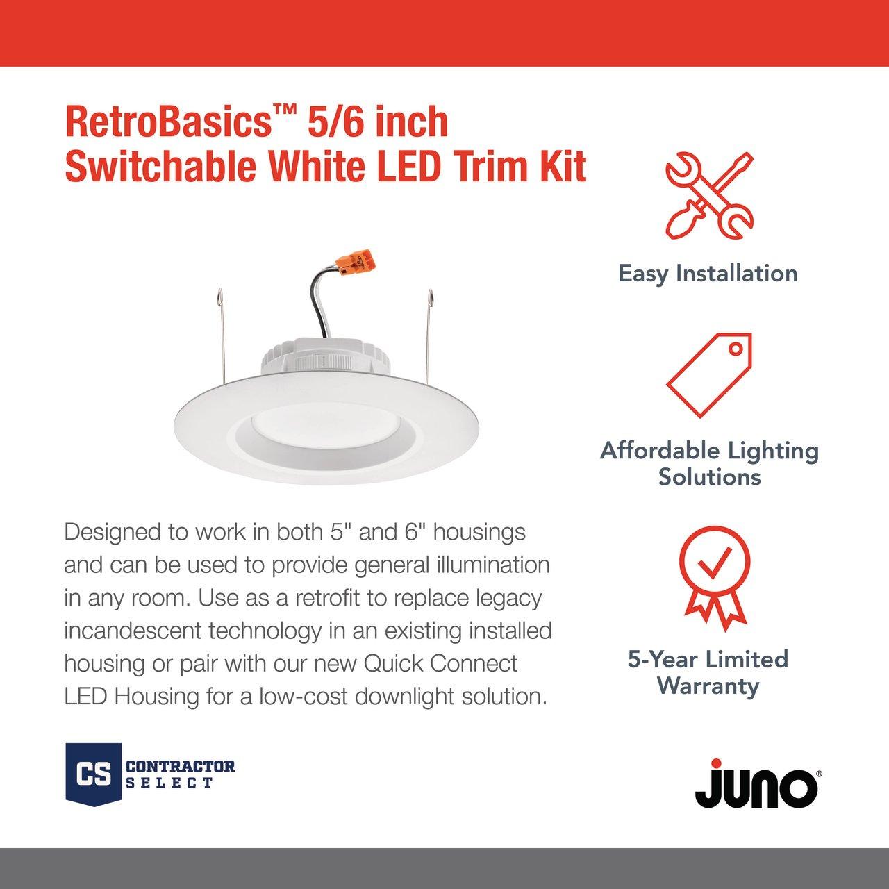 RB56SWW5MWM6 6" RETROFIT BASIC LED 5CCT