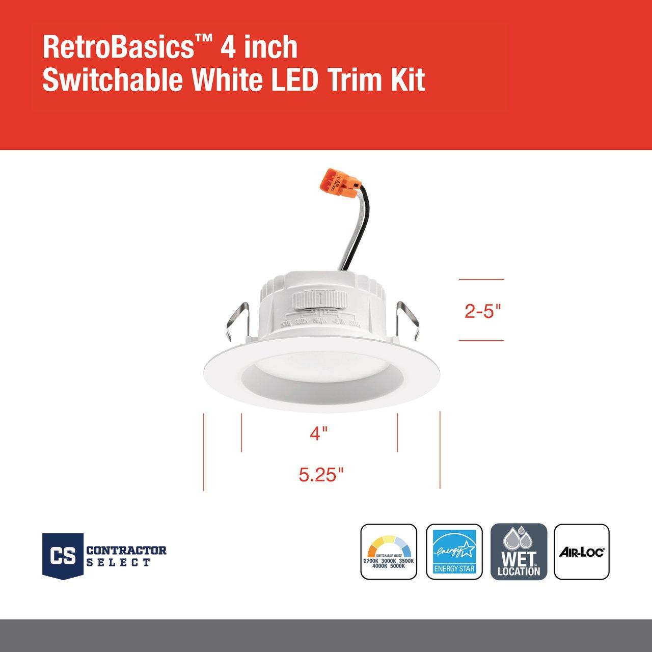 RB4SWW5MWM6 4" RETROFIT BASIC LED 5CCT