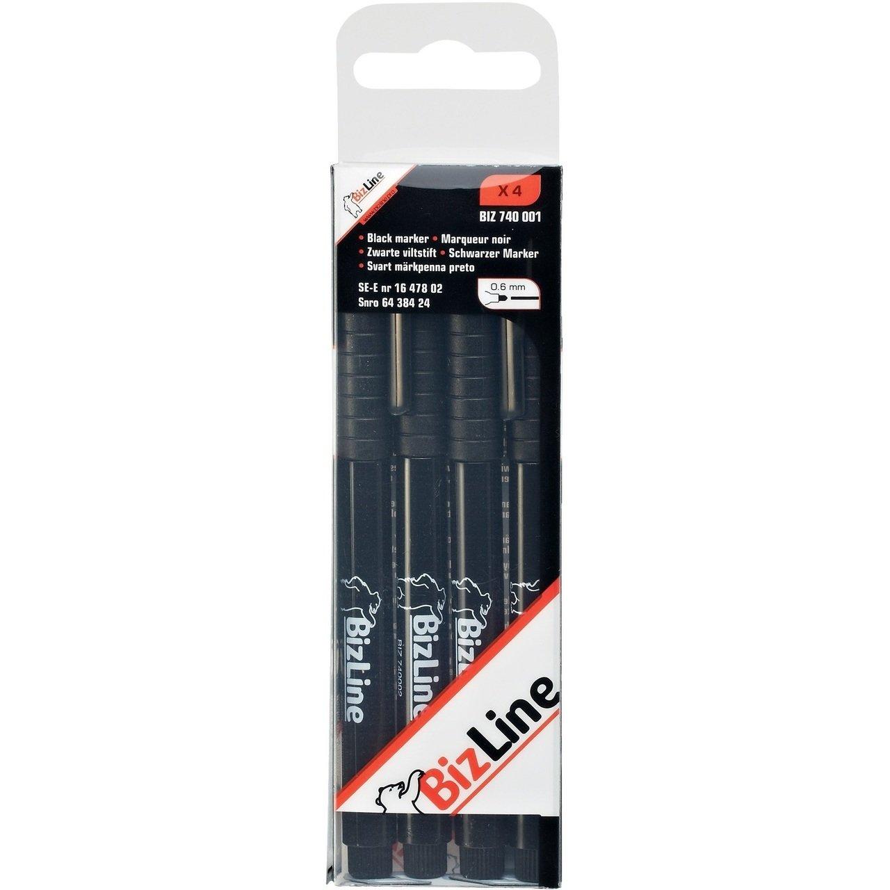 740001 MARKER BLACK 4 PACK