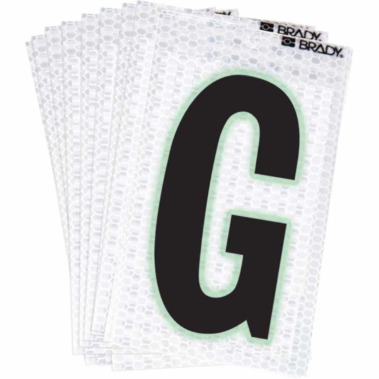 3000-G BRADY 2" SELF ADH LETTER G 10/PK
