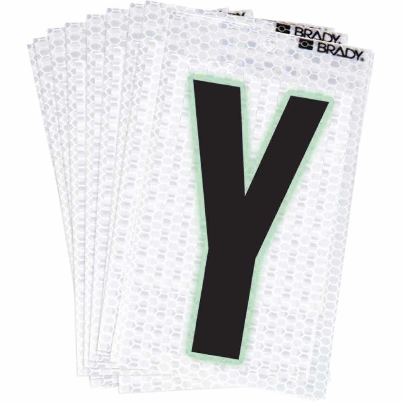 3000-Y BRADY 2" SELF ADH LETTER Y 10/PK