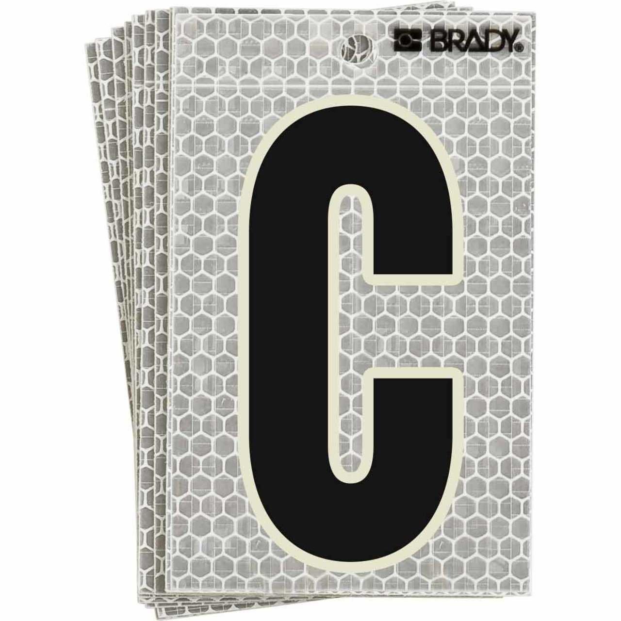 3010-C BRADY 3" SELF ADH LETTER C 10/PK