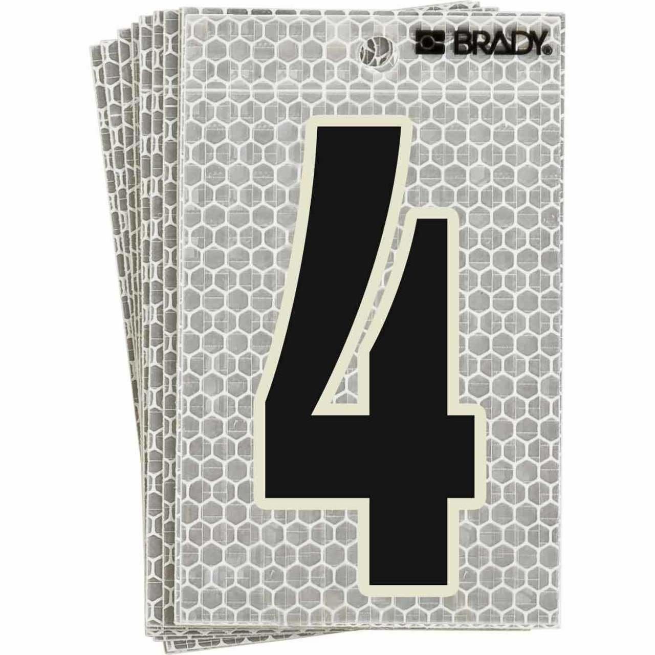 3020-4 BRADY 5" SELF ADHESIVE NUMBER 4 1