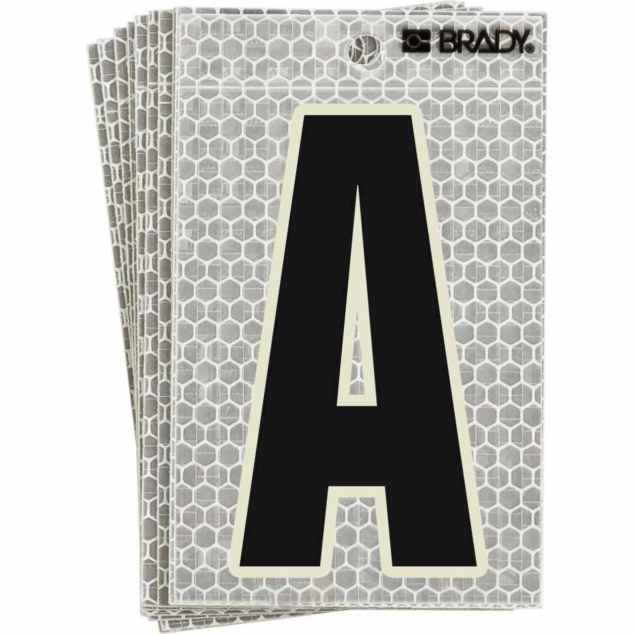 3020-A BRADY 5" SELF ADH LETTER A 10/PK