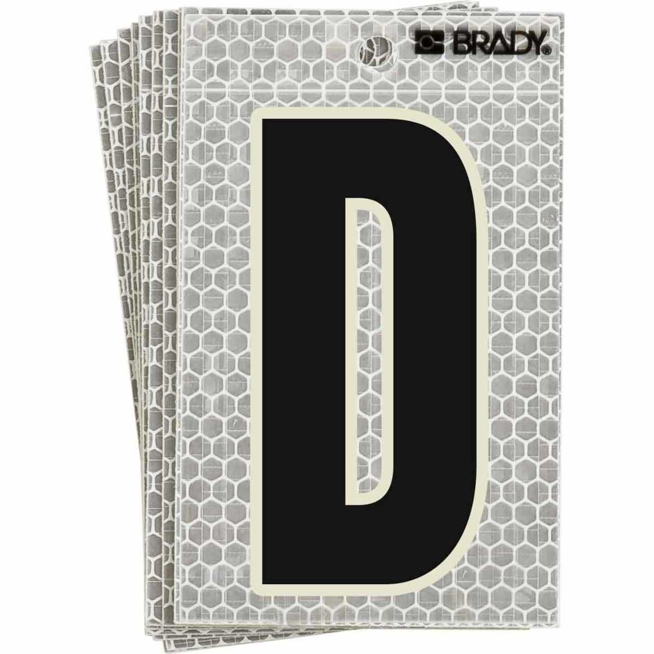 3020-D BRADY 5" SELF ADH LETTER D 10/PK