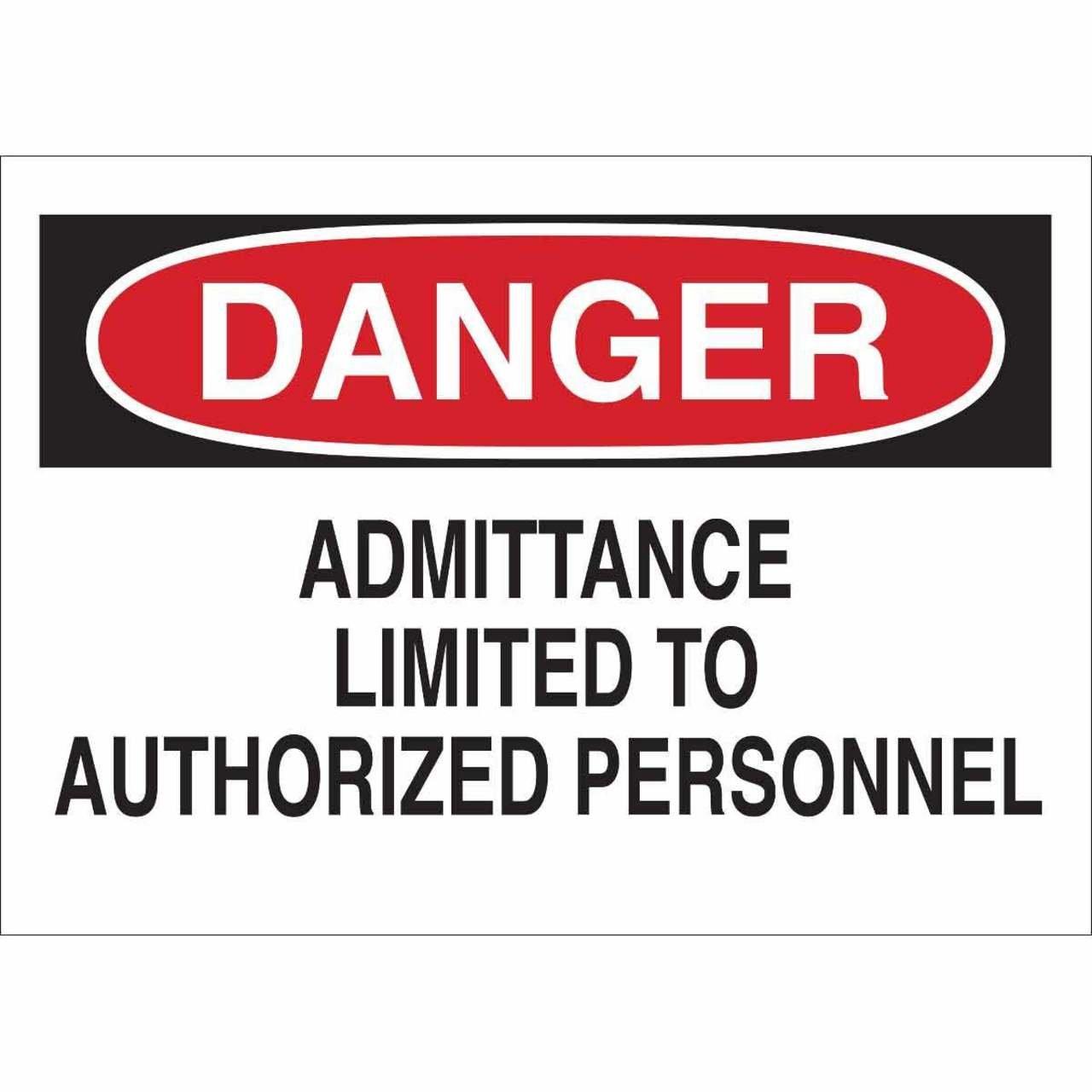 40635 ADMITTANCE SIGN