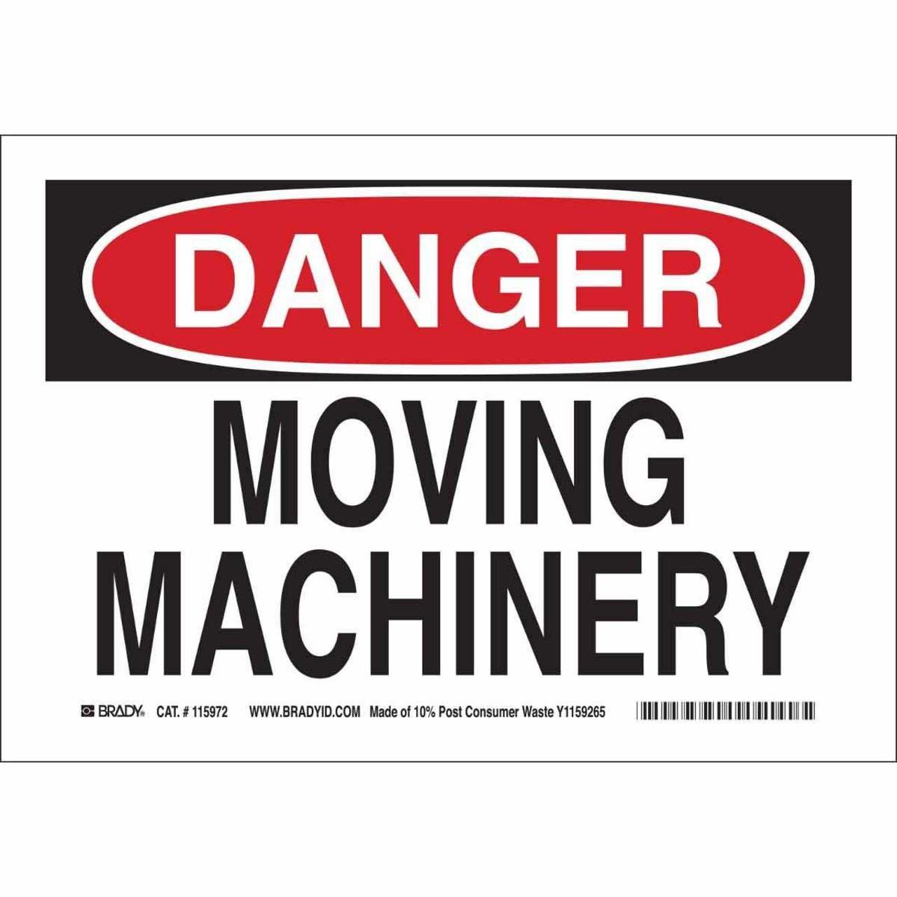 42543 MACHINE & OPERATIONAL SIGN