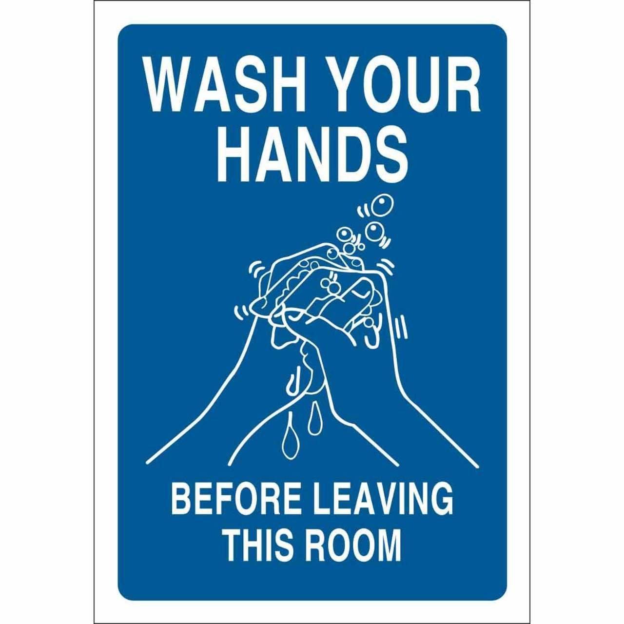 47652 B555 SAFETY SIGNS 10X7 BLUE/WHT