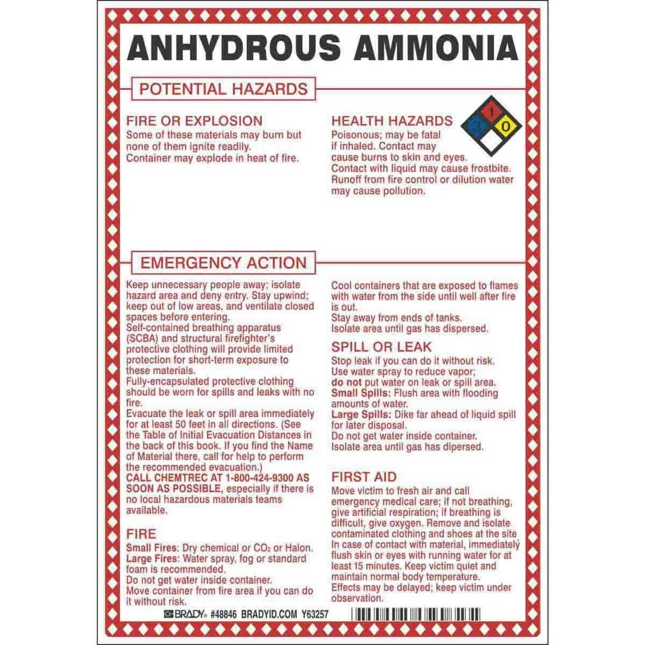 48846 HAZD MATERIAL SIGN(DOT 5800.4-1987