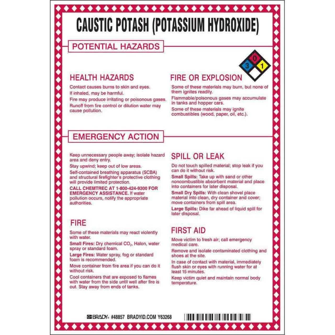 48857 HAZD MATERIAL SIGN(DOT 5800.4-1987