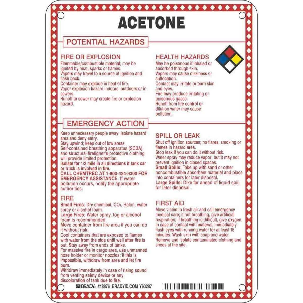 48876 HAZD MATERIAL SIGN(DOT 5800.4-1987