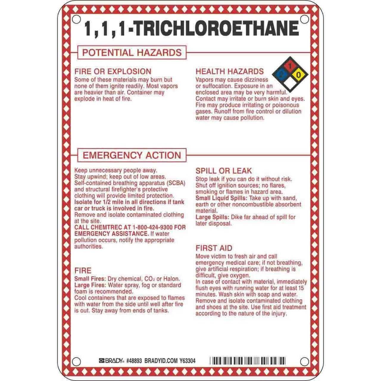 48893 HAZD MATERIAL SIGN(DOT 5800.4-1987