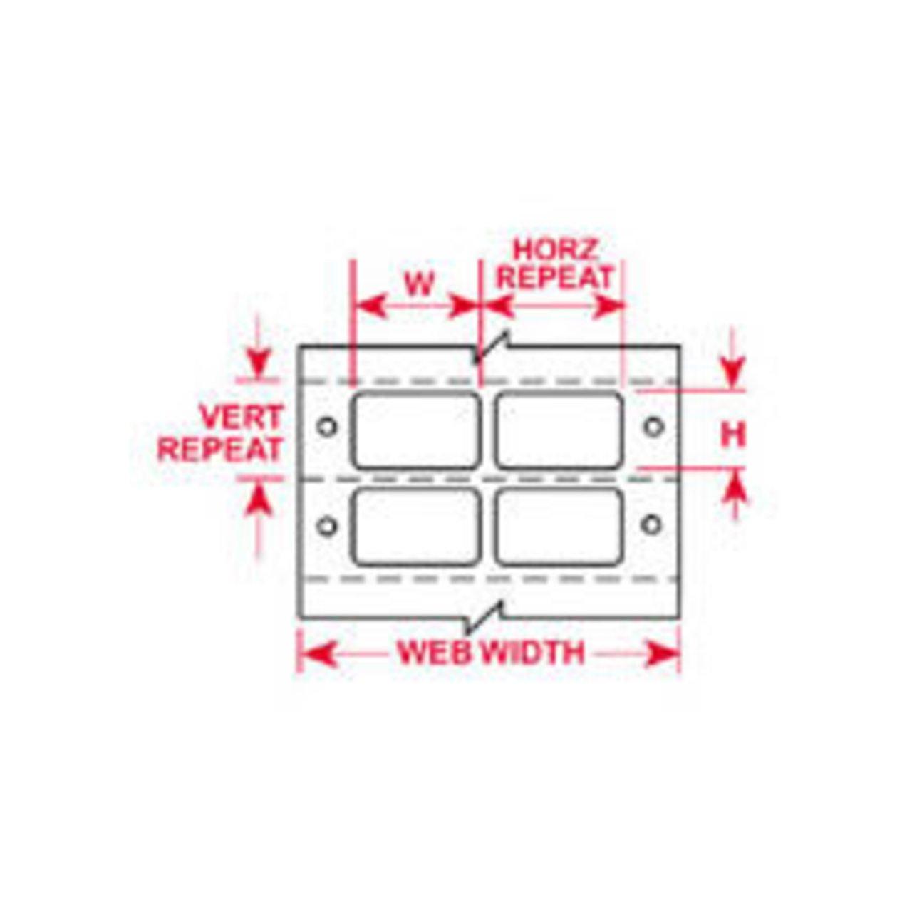 BCDAT-4-609-5 LABEL 1.437 IN H3 IN W