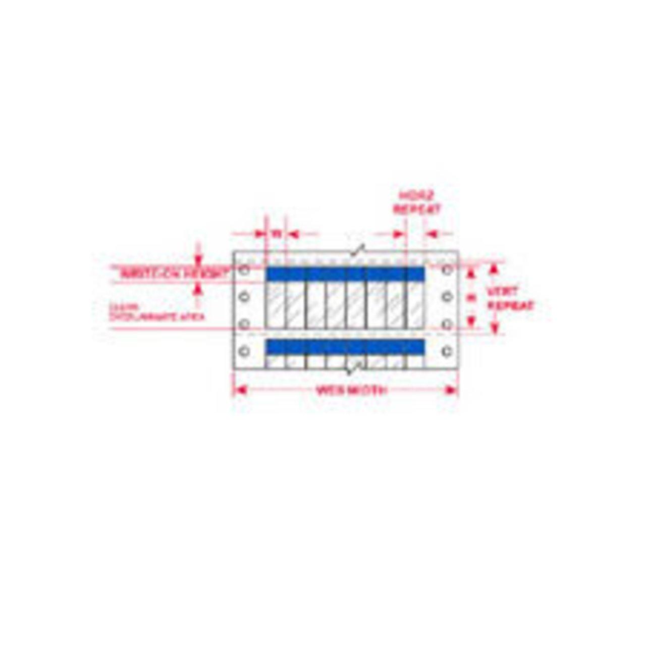 DAT-34-292-BL LABEL 1.437 IN H1 IN W