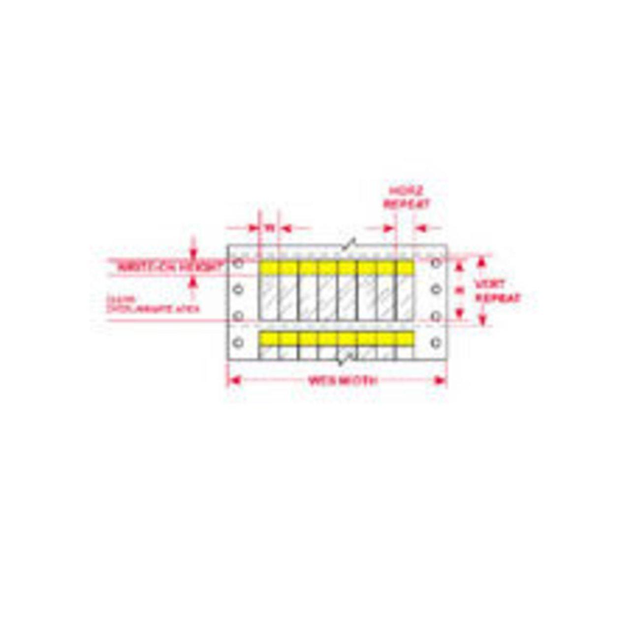 DAT-85-292-YL LABEL 0.75 IN H1 IN W