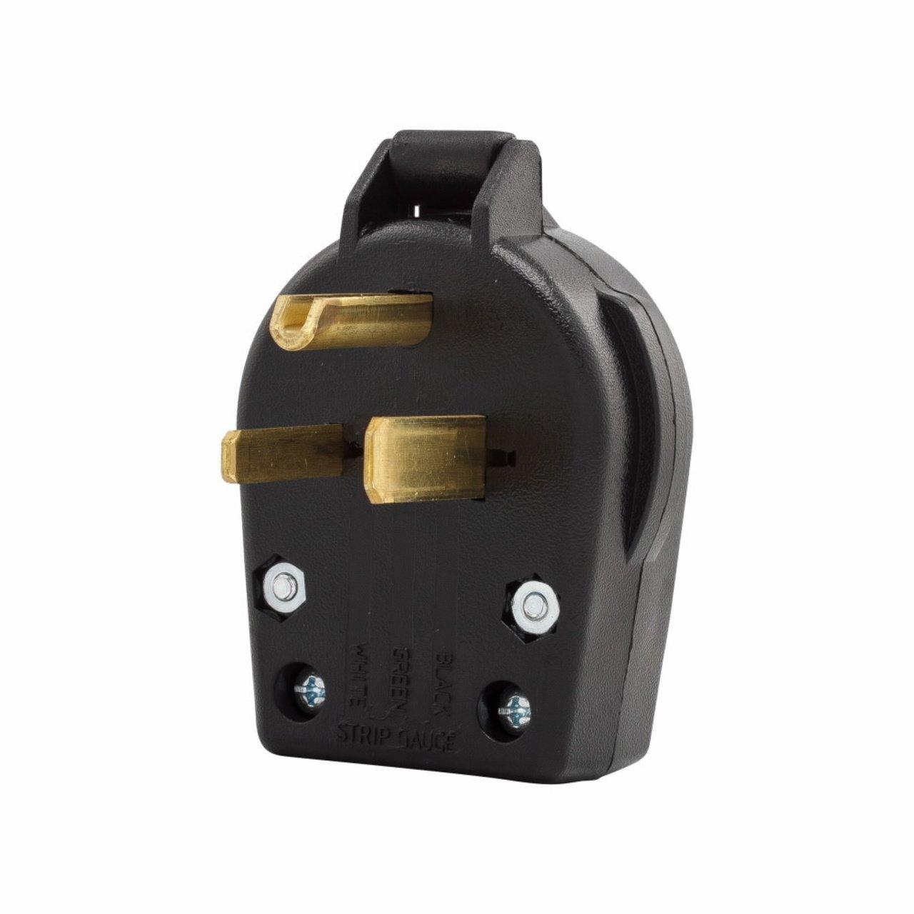 S42 PLG ANG UNIV 30/50A250V 2P3W VYL BK