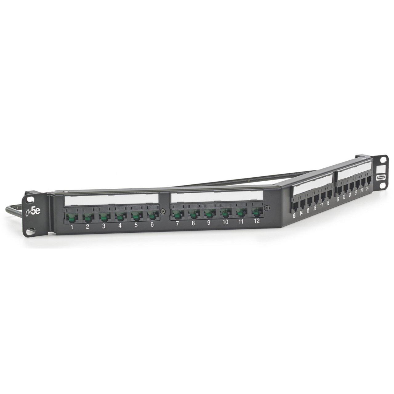 HP5E24A P-PANEL CAT5E 24 PORT UNI ANG