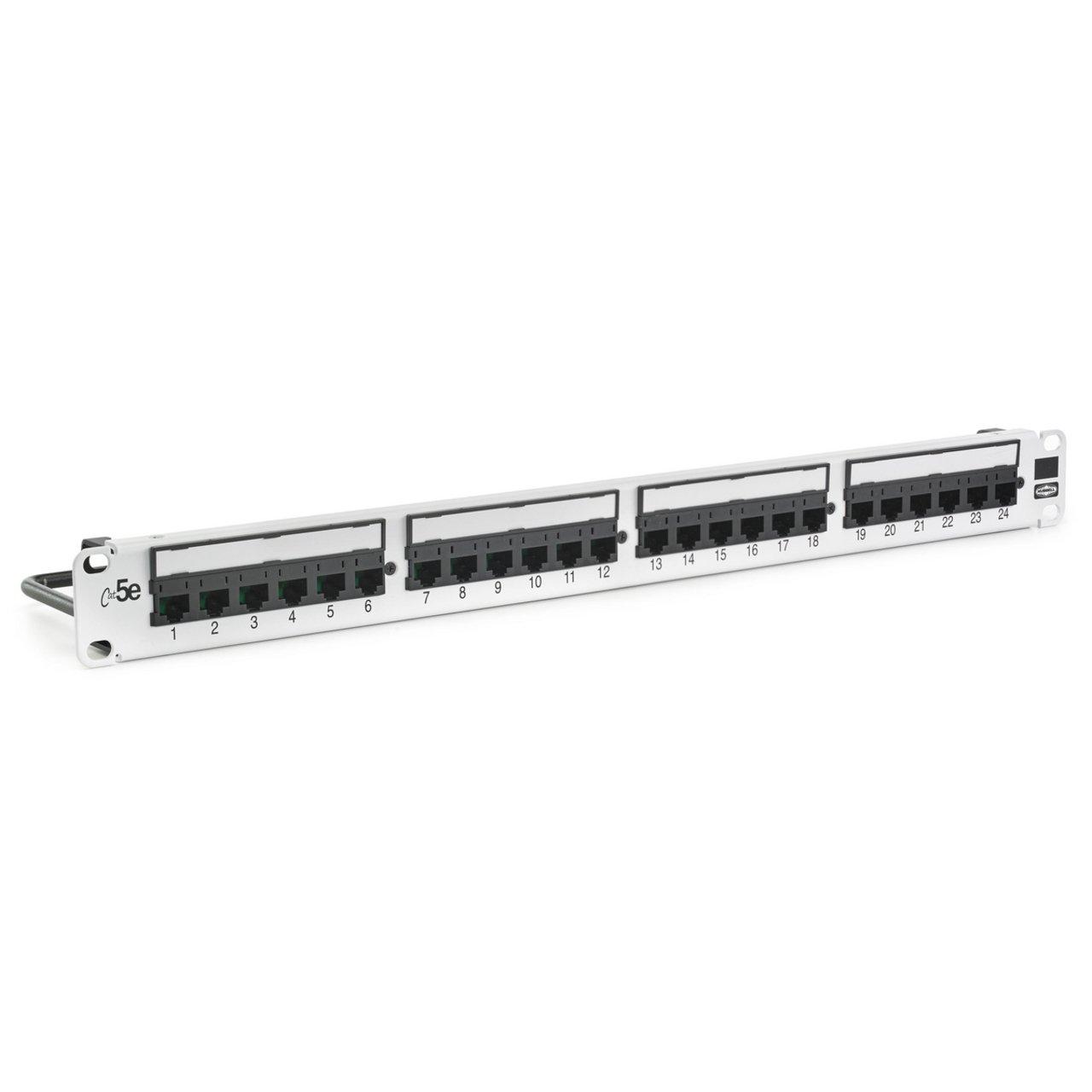 HP5E24W P-PANEL CAT5E 24 PORT UNI WH