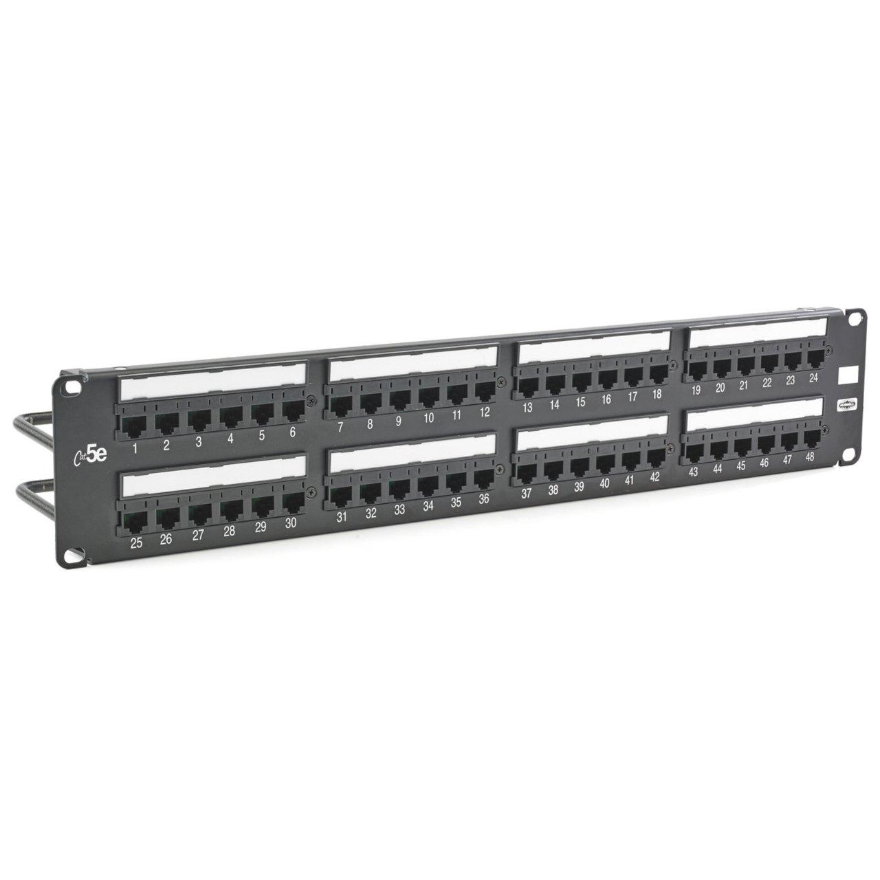 HP5E48W P-PANEL CAT5E 48 PORT UNI WH