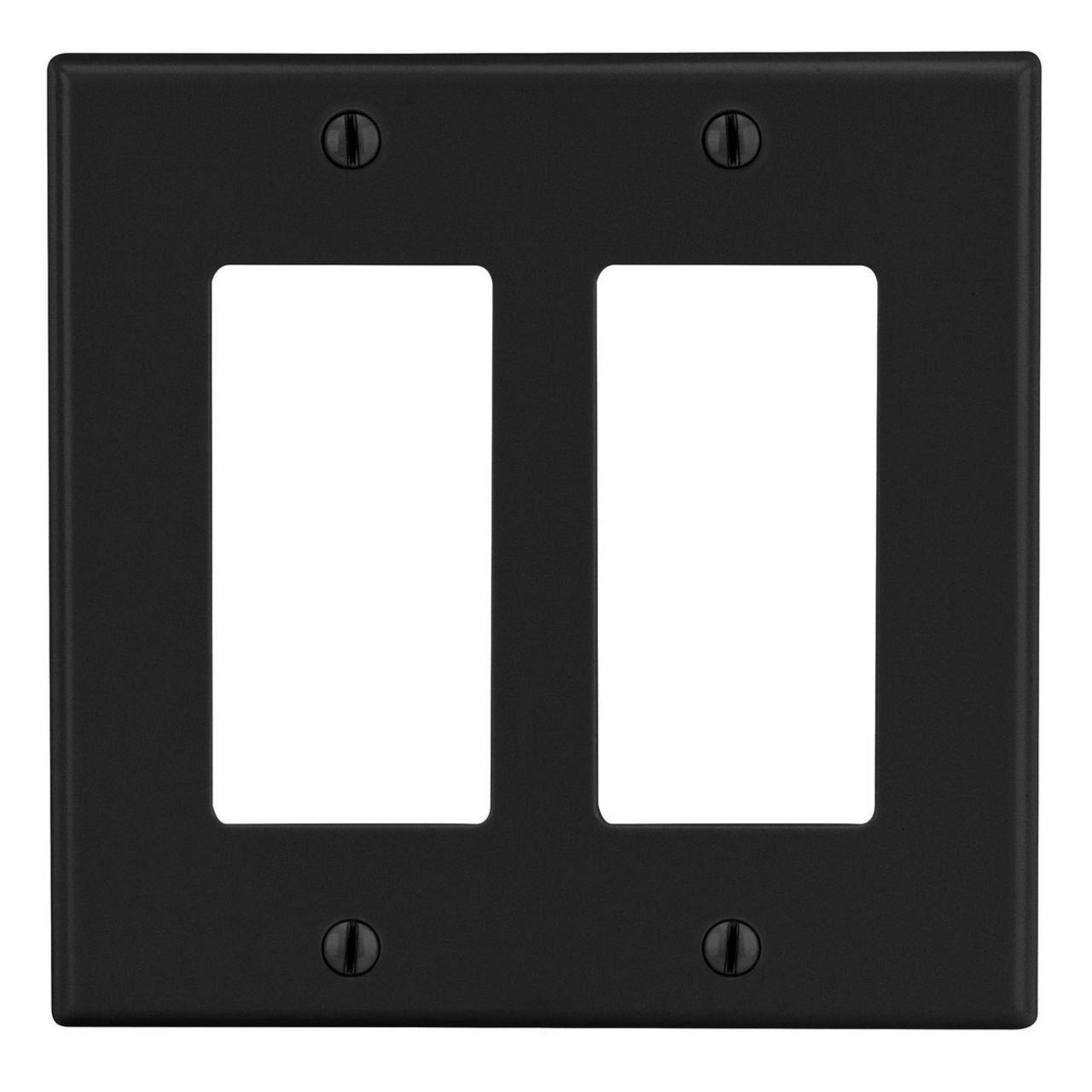 P262BK WALLPLT 2-G 2 RECT BK