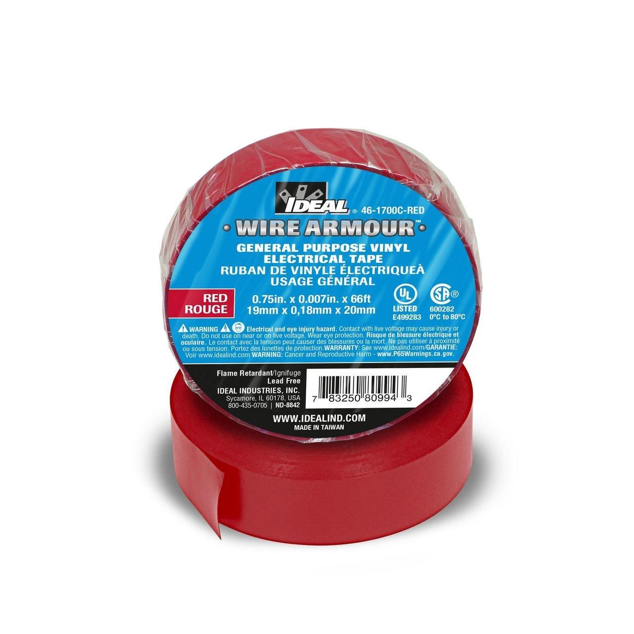 46-1700C-RED TAPE 3/4"X66' RED
