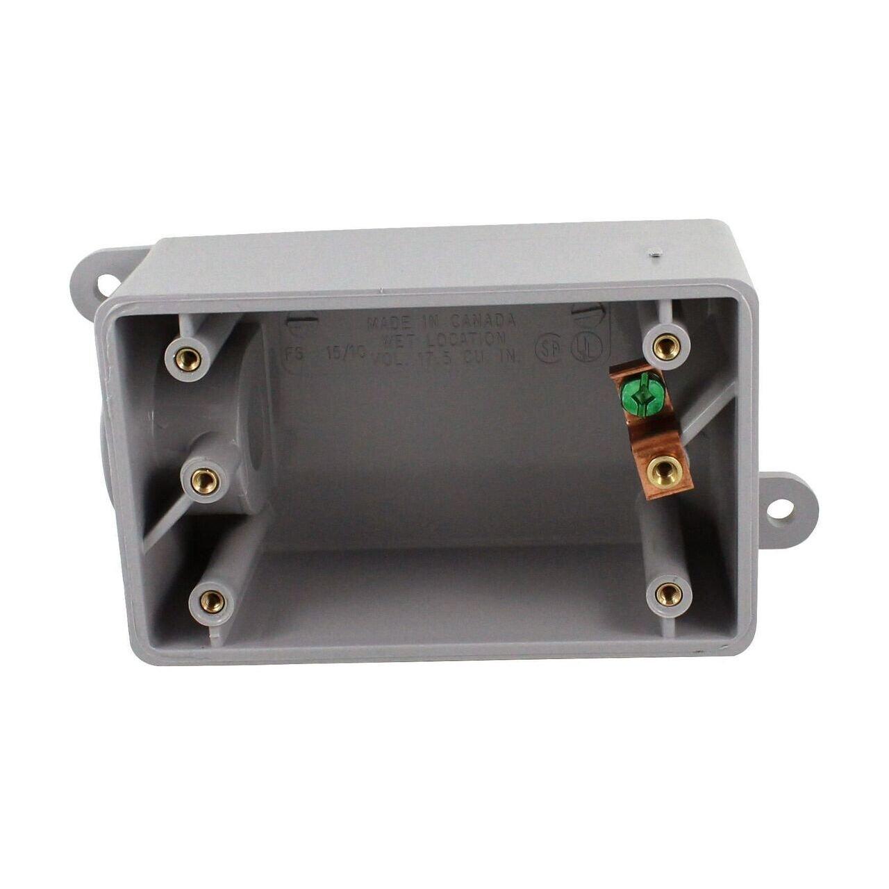 SINGLE GANG BOX 1/2IN  77601 FS10