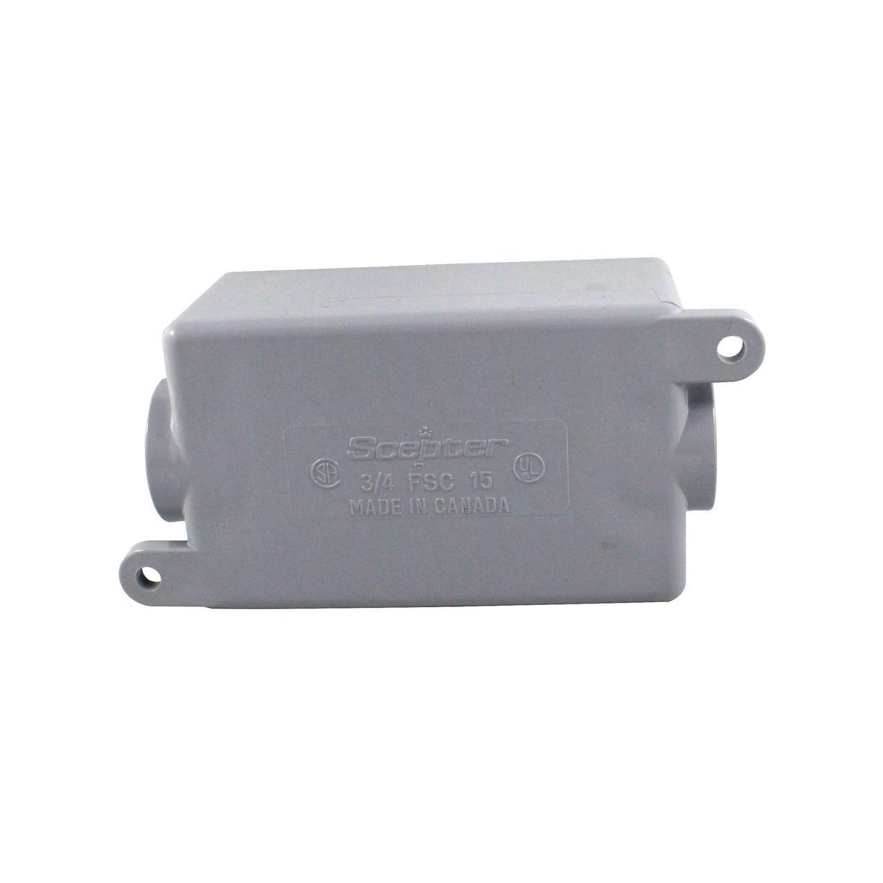 FSC15 077608 3/4 PVC SGL GANG BOX