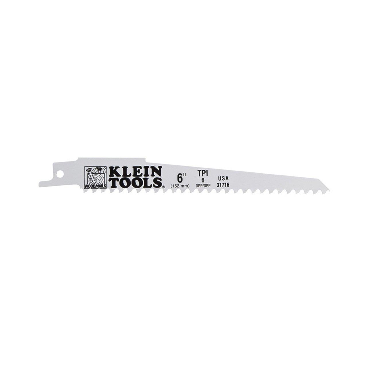 31716 6" RECIP SAW BLADE 6 TPI 5 PK