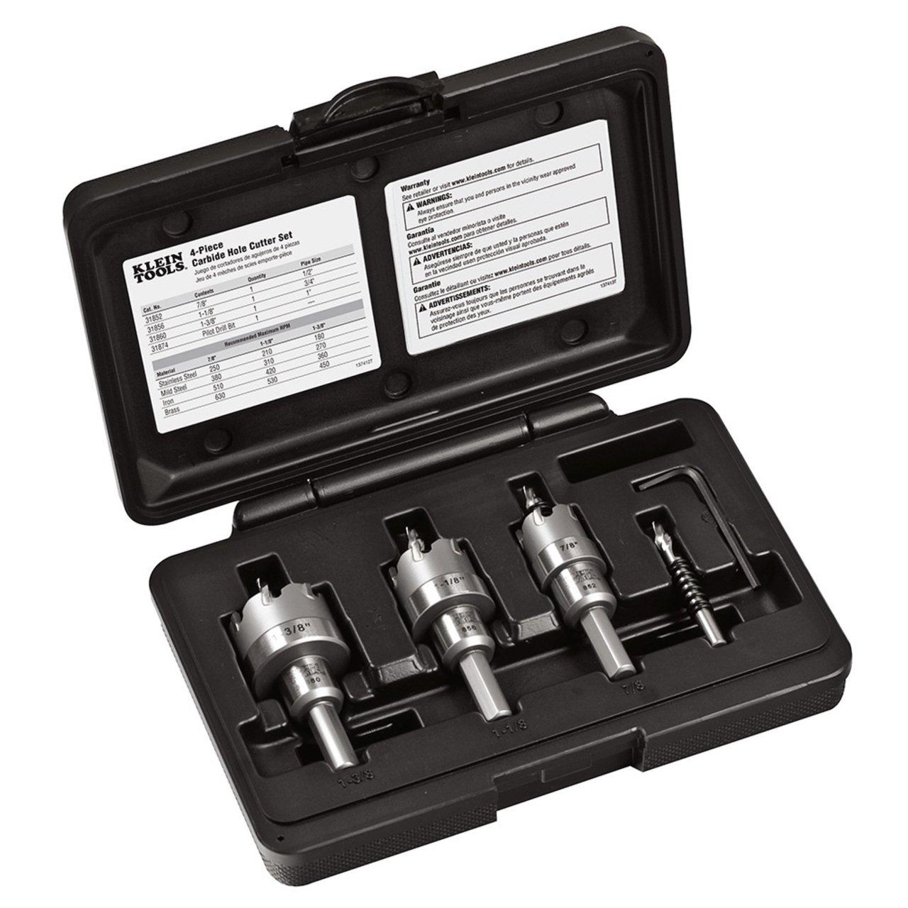 31872 CARBIDE HOLE CUTTER SET 4 PIECE