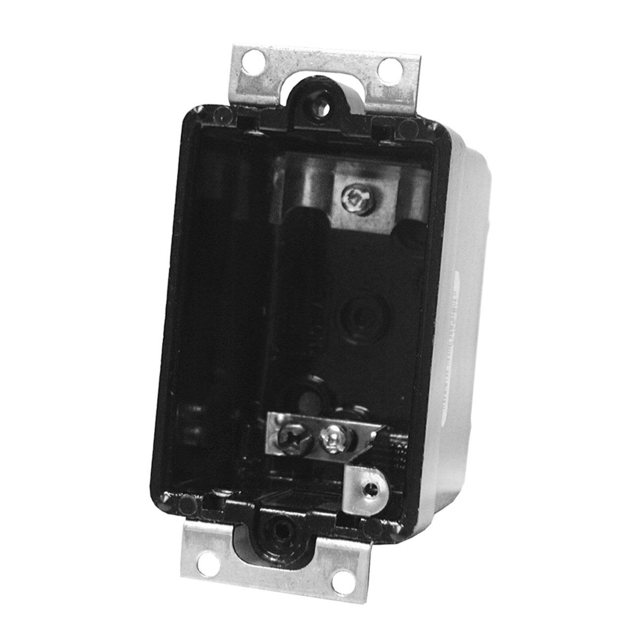 37175-E BLK PHENOLIC BX 2" OBLONG W/ EAR