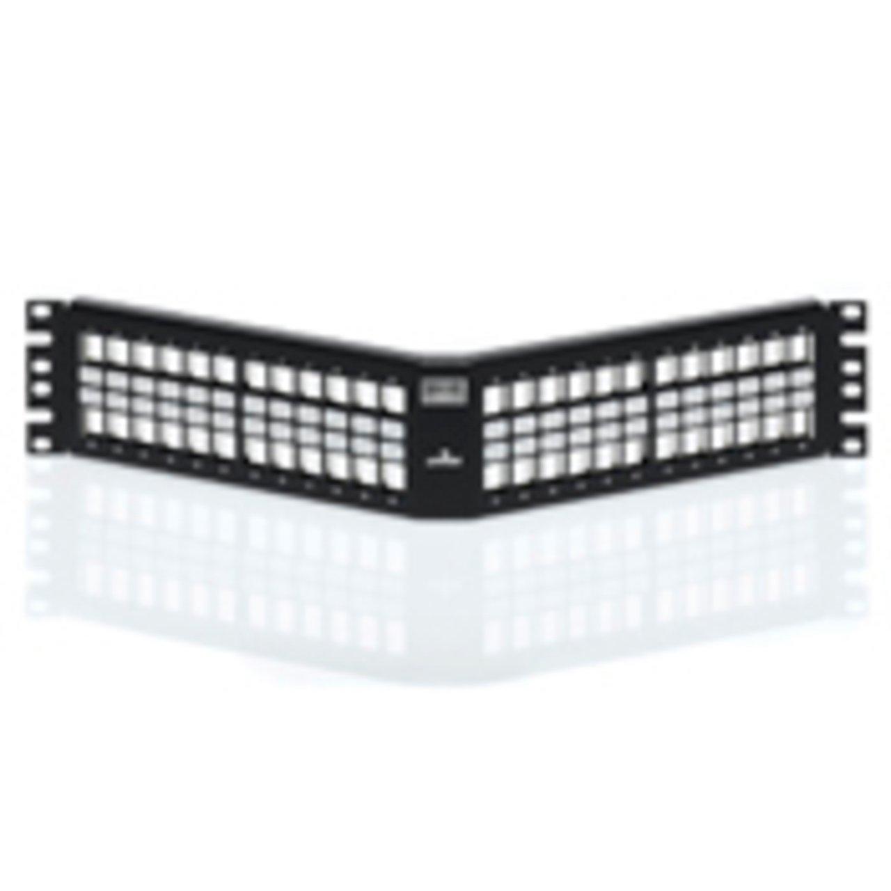 4S256-S48 BLK PAT ANGL 48PORT SHLD 19"