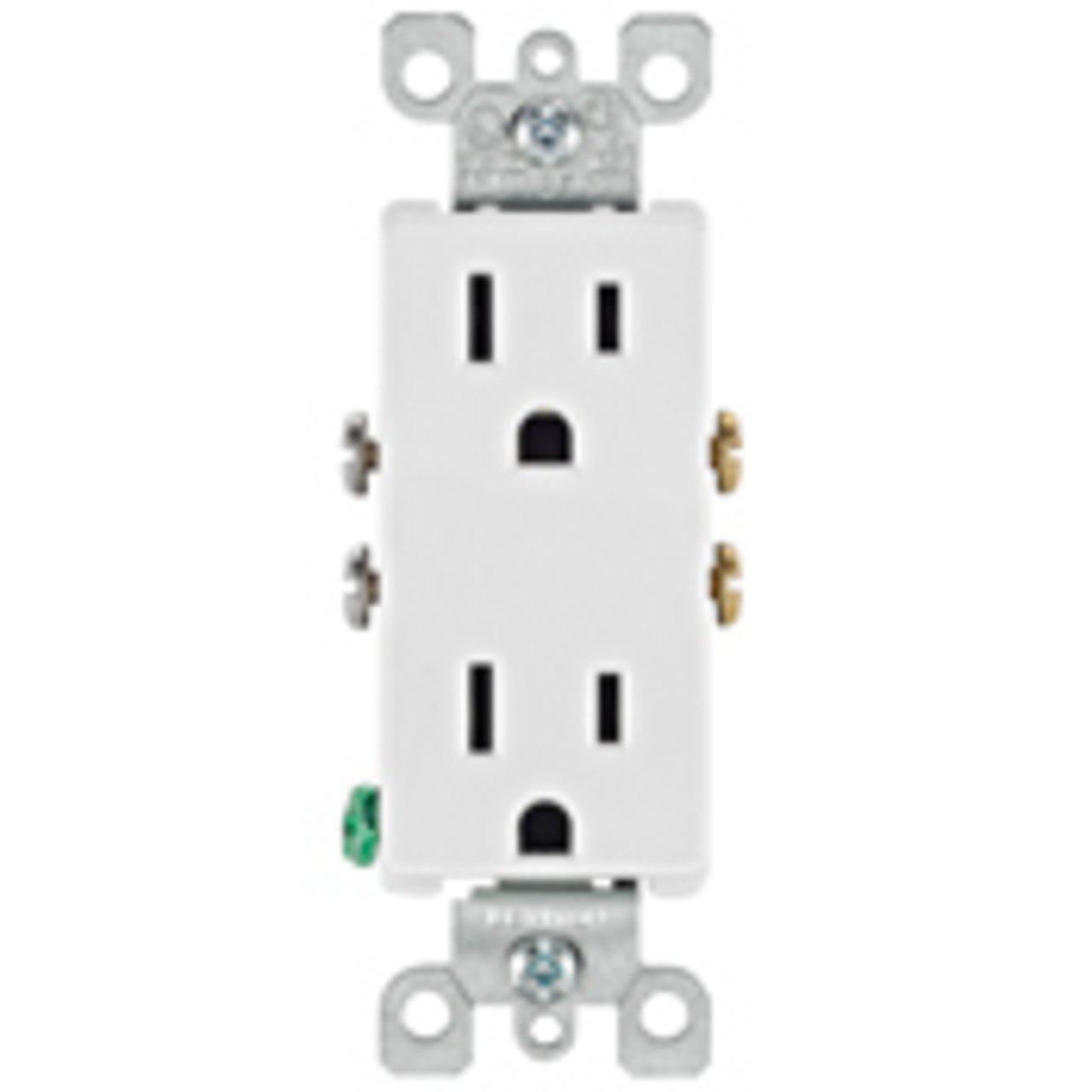 5325-W CP WH REC DEC DUP 2P/3W 15A125V