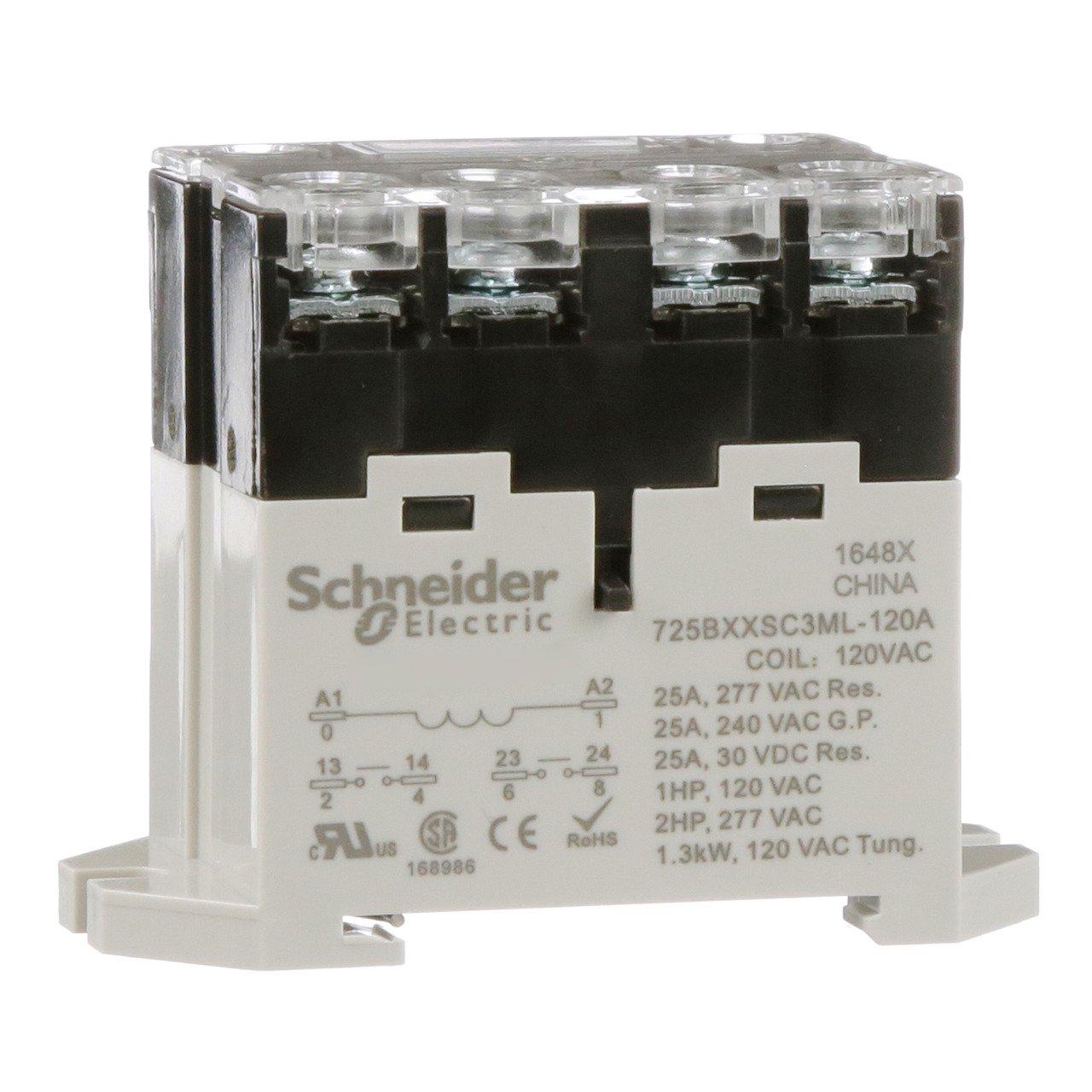 725BXXSC3ML120A POWRELAY DPST NO 25A 120