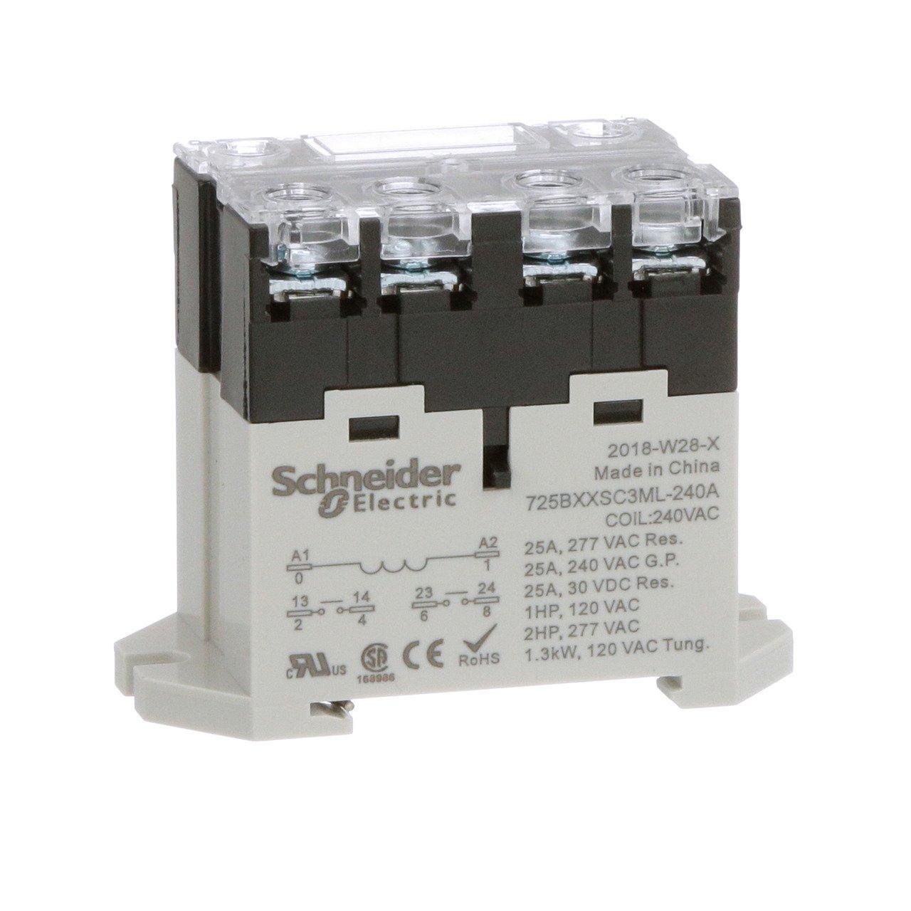 725BXXSC3ML240A POWRELAY DPST NO 25A 240