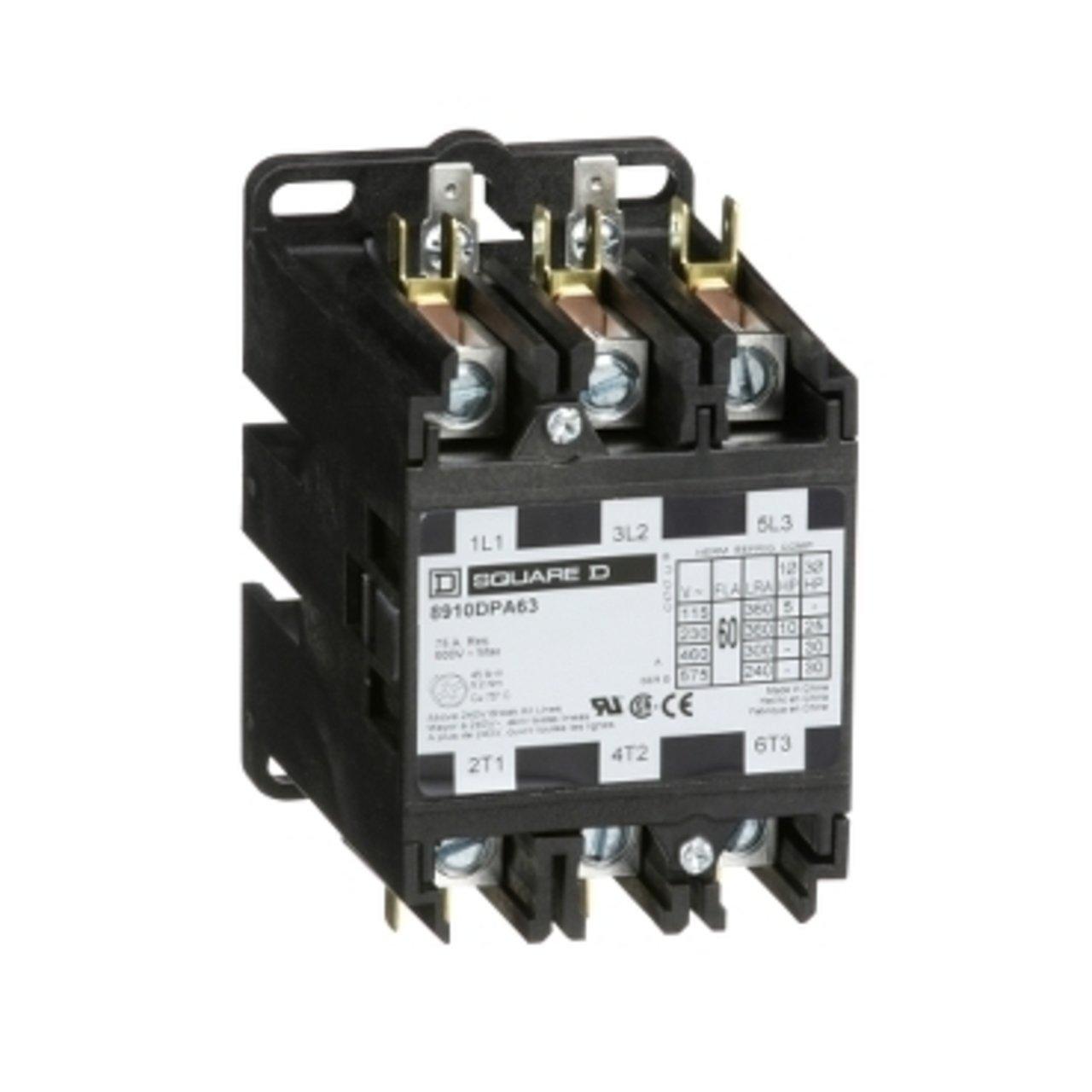 8910DPA63V02 DP CONTACTOR 60A 3P 120V