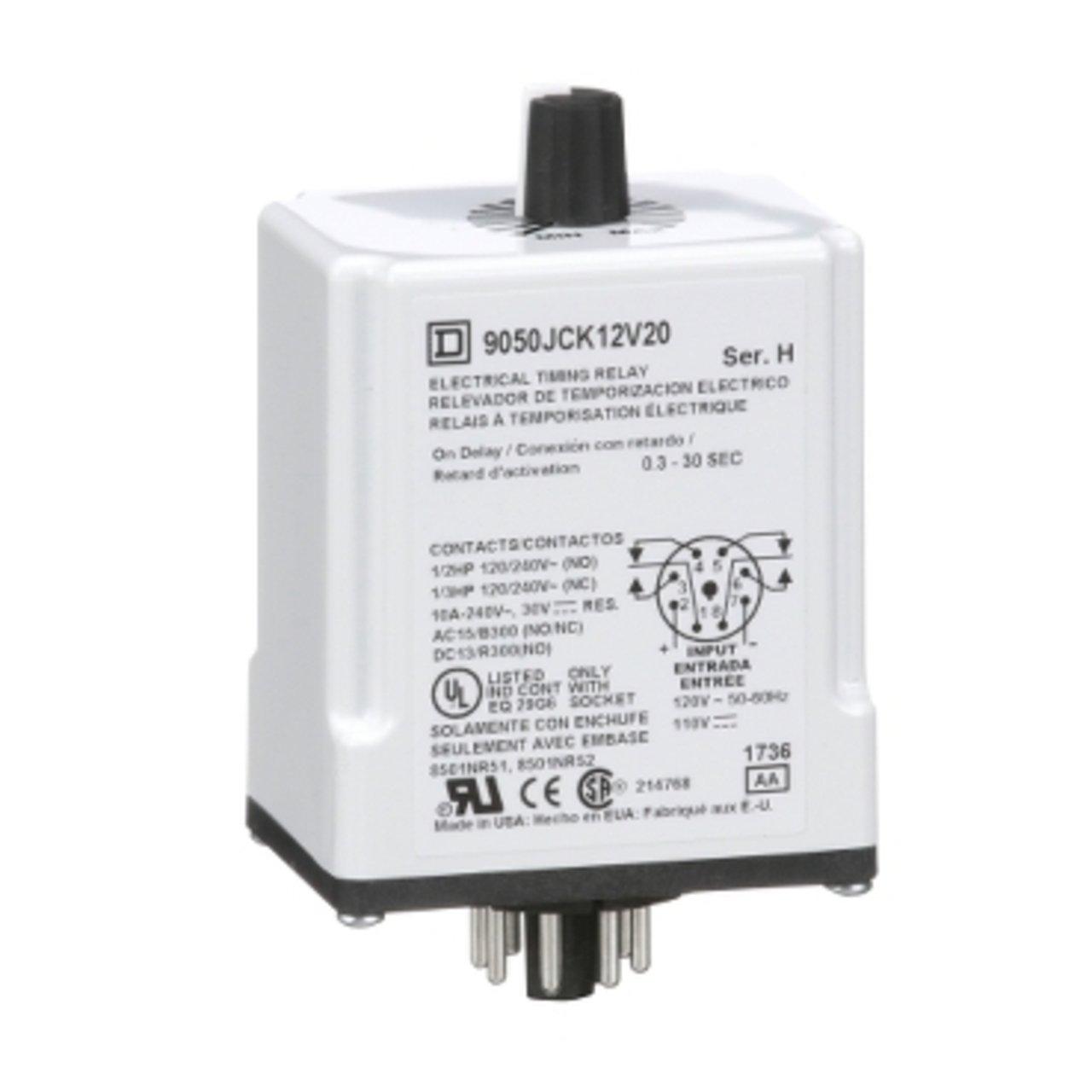 9050JCK12V20 PLUG-IN TIMER RELAY