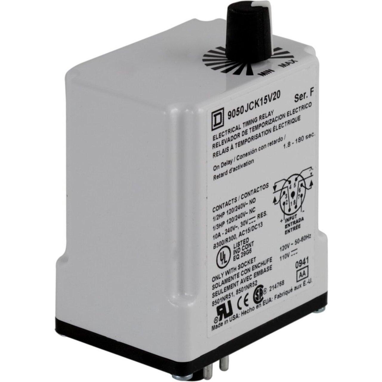 9050JCK15V20 TMR 1.8-180 SEC 120V AC
