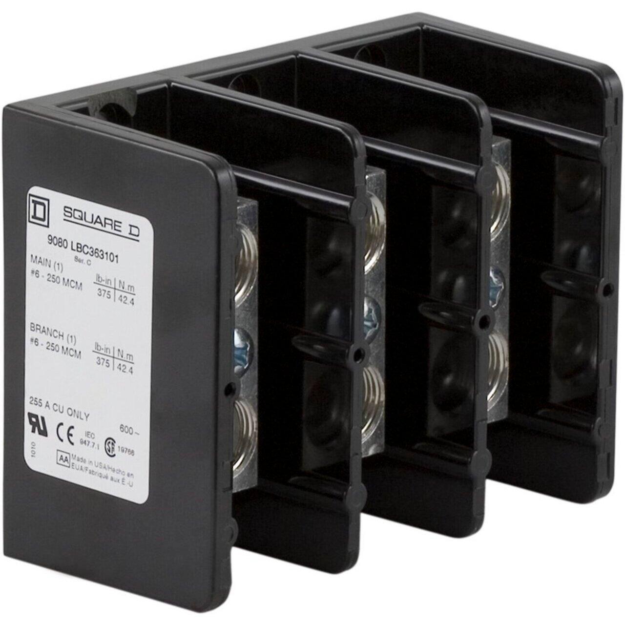 9080LBC363101 POWER DISTR.BLOCK 3P CU