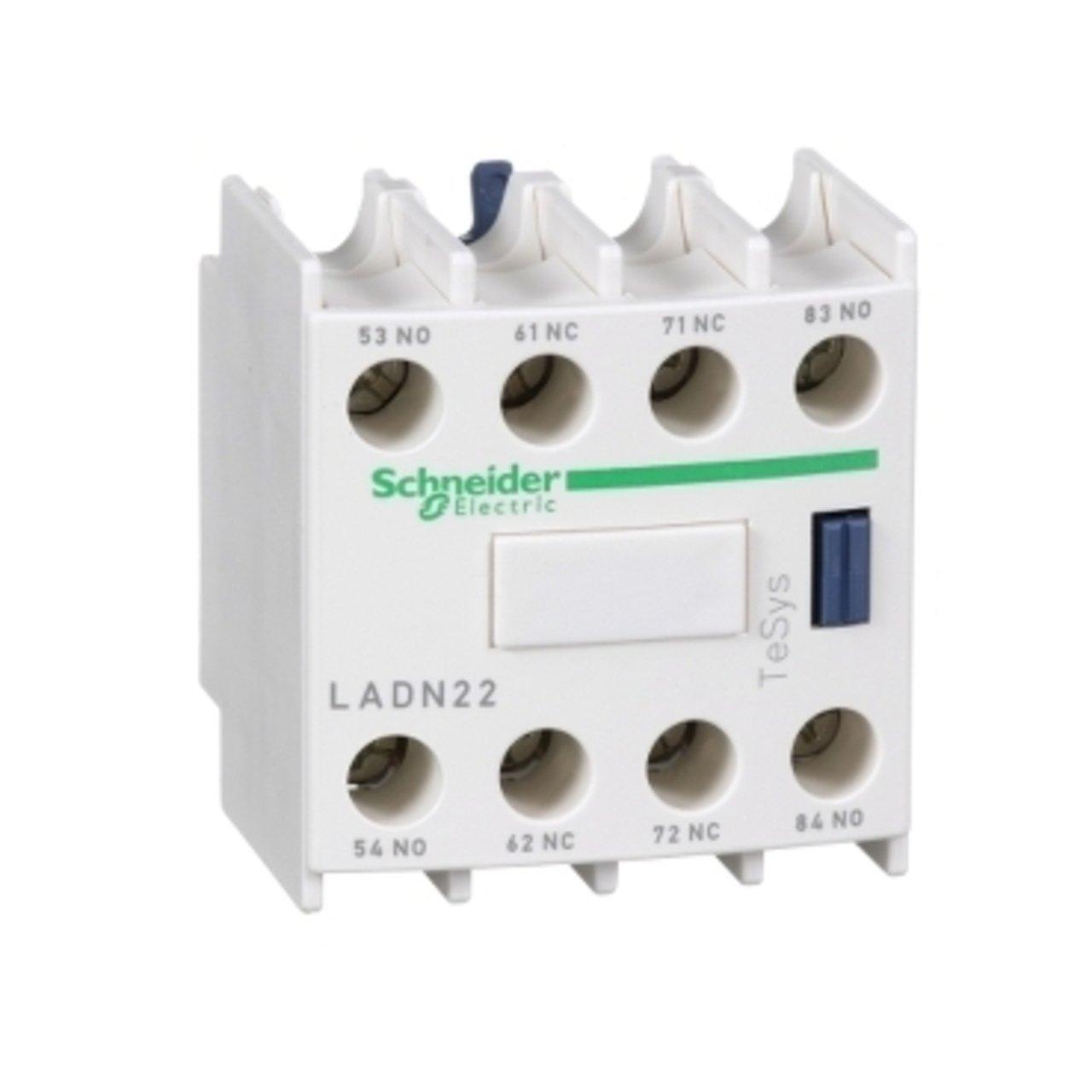 LADN22 AUX CONTACT BLK 2 NO  2 NC