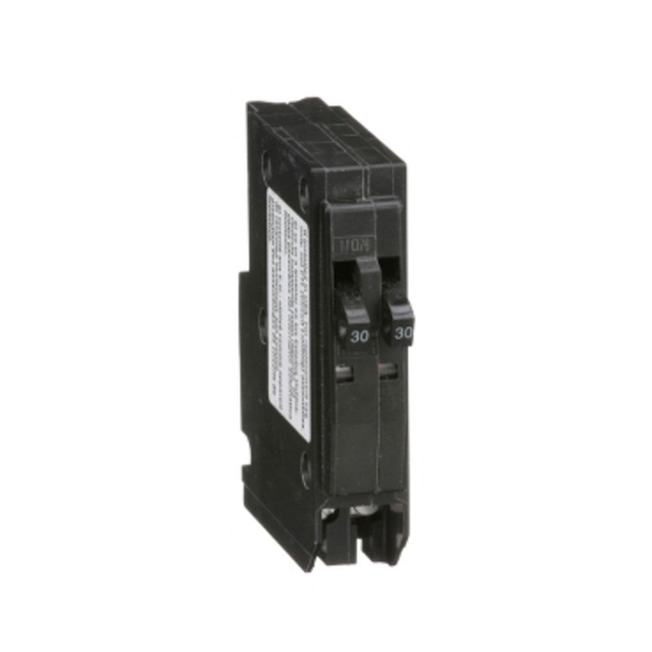 QO3030 BREAKER 1P 30/30A TANDEM PLUG ON