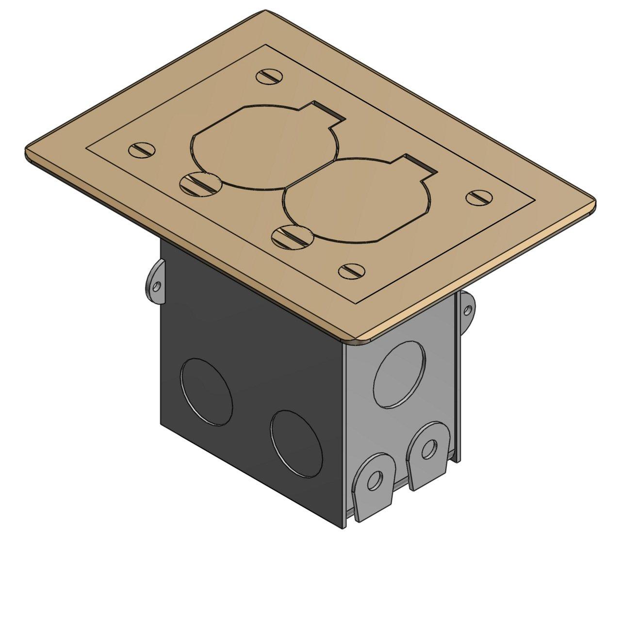 71WDSC 1G FLR BOX KIT W/BRASS PLATE