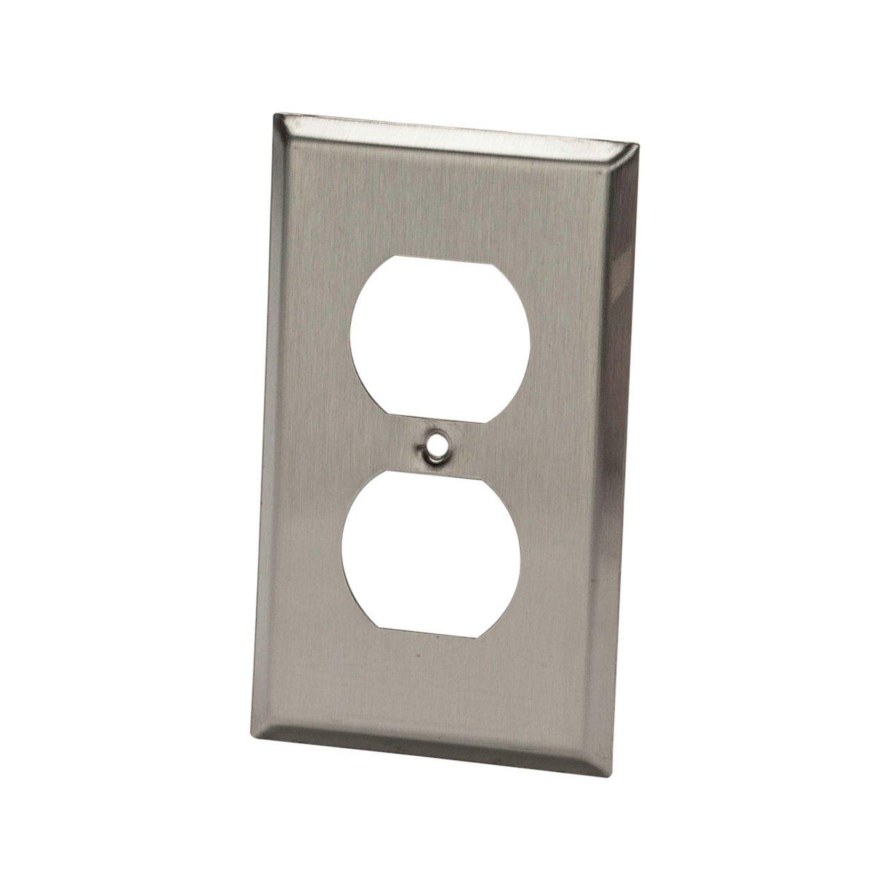 CI97101 PLAQUE MUR A-INOX PRISE DOUBLE 2