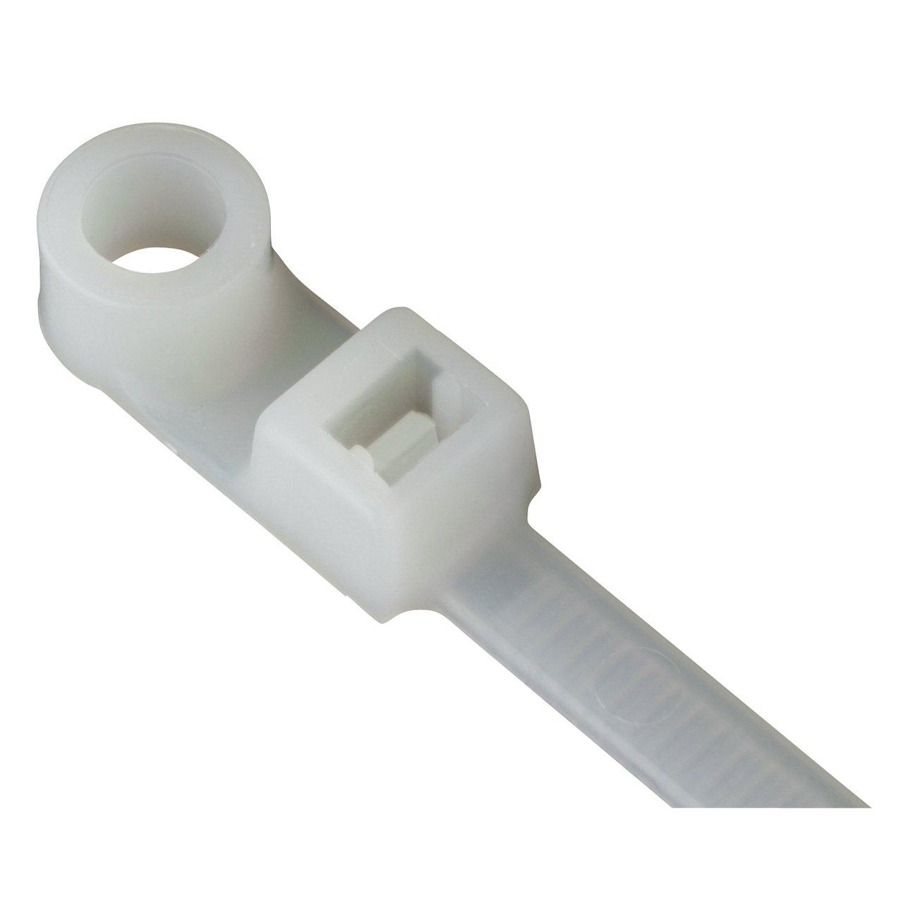 L750MH9C CBL TIE 50LB 8" WHT NYL #10HOLE