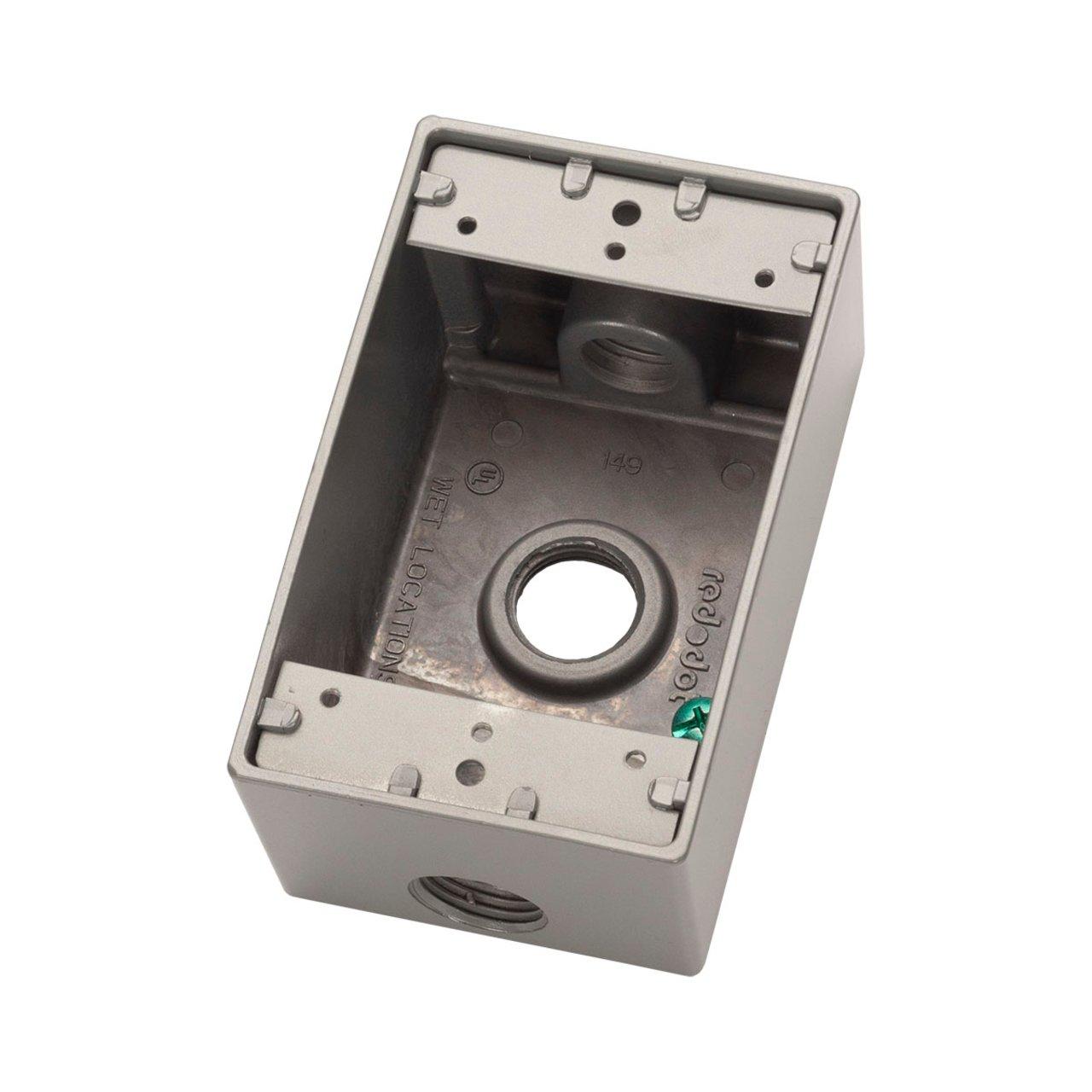 S100CN 3HOLES RECTANGULAR BOX 1/2