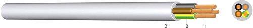 PVC Schlauchleitung leicht YML-O 2x1 hellgrau Eca 50m Bund