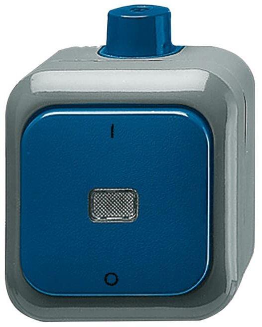 Wippschalter 2-poliger Schalter blau - Busch-Duro 2000 WDI