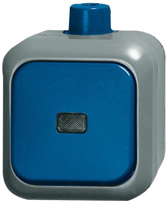 Wippkontrollschalter mit Glimmlampe 16A blau - Busch Duro 2000 WDI