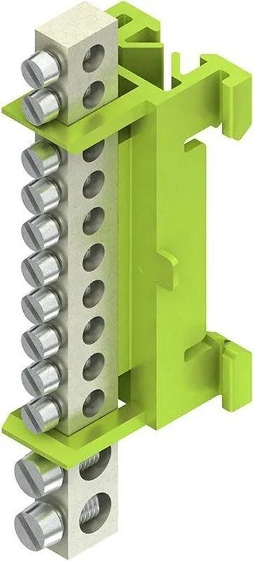 Nullleiterklemme 651S/12 Tragschiene 35mm grün/gelb 12 Klemmstellen