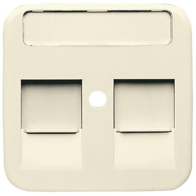 Zentralscheibe für Modular Jack 2 öffnungsschieber Beschriftungsfeld