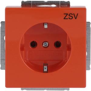 SCHUKO Steckdosen-Einsatz mit Aufdruck ZSV orange - Plattform 63